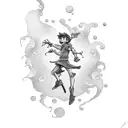 peter pan flying with the lost children tattoo design idea