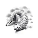 pangolin tattoo design idea