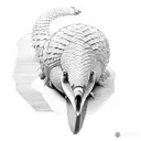 pangolin tattoo design idea