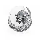 pangolin tattoo design idea