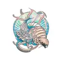pangolin tattoo design idea