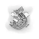 pangolin tattoo design idea