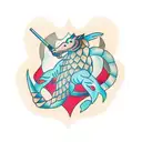 pangolin tattoo design idea