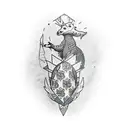 pangolin tattoo design idea