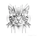 Angry cat tattoo design idea