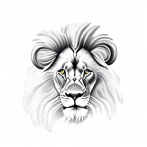 lion and ram  tattoo design idea