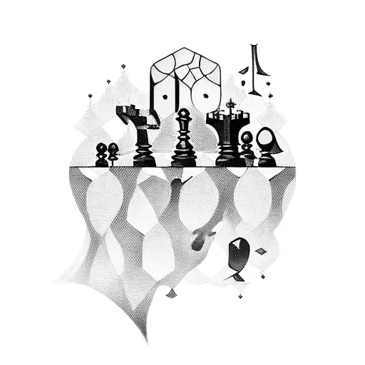 chess queen tattoo design idea