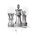 chess queen tattoo design idea