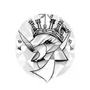 chess queen tattoo design idea