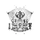 chess queen tattoo design idea