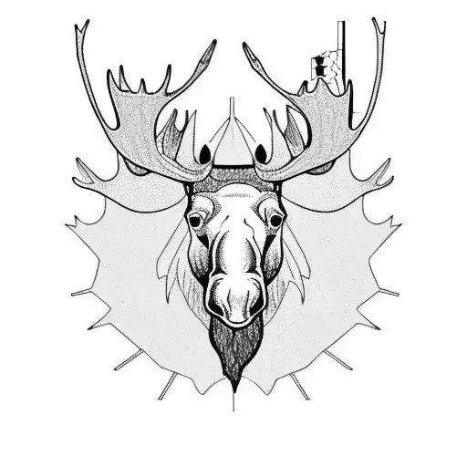 moose Canada  tattoo design idea