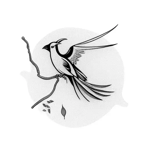 Bird of Paradise tattoo design idea