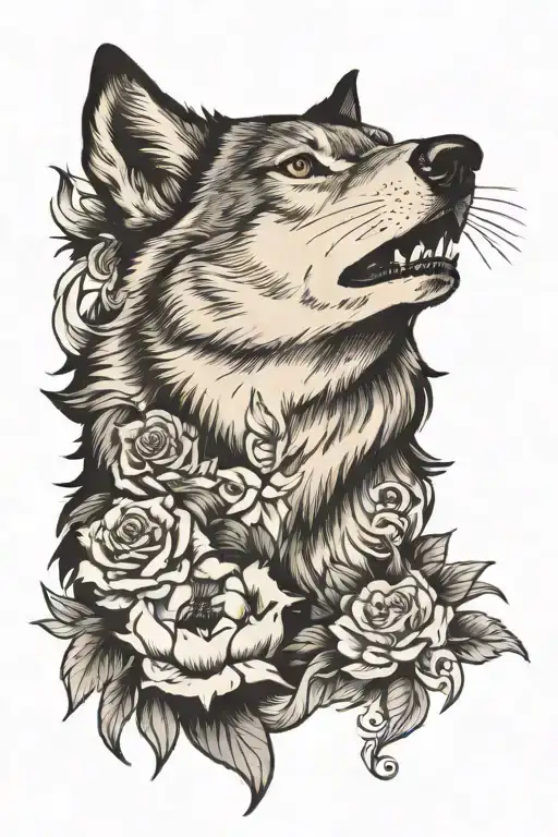 somthing with a wolf to for my late grandfather with the dates dec 21 1948 and may 6 2014 tattoo design idea