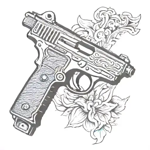 Makarov Pistol tattoo design idea