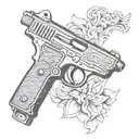 Makarov Pistol tattoo design idea