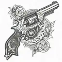 Makarov Pistol tattoo design idea