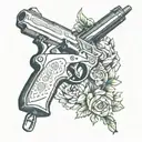 Makarov Pistol tattoo design idea