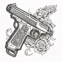 Makarov Pistol tattoo design idea