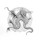 Dragon tattoo on nico robin tattoo design idea