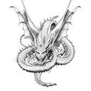 Dragon tattoo on nico robin tattoo design idea