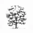 cotton plant and pine trees tattoo design idea