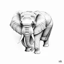 Elephant sister tattoo design idea