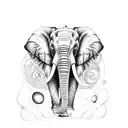 Elephant sister tattoo design idea
