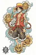 One piece tattoo design idea