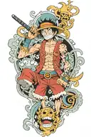 One piece tattoo design idea
