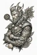 Thor, Grim's son playing tattoo design idea