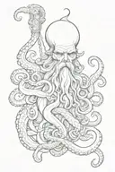 poseidon + octopus tattoo design idea