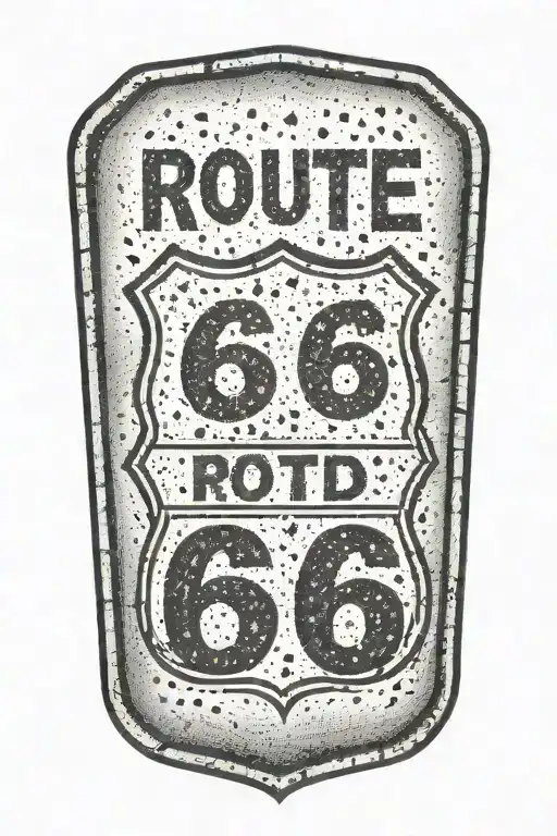 Route 66 sign road    tattoo design idea