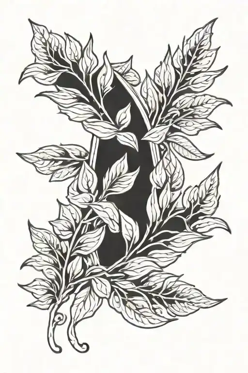 Laurel wreath tattoo design idea