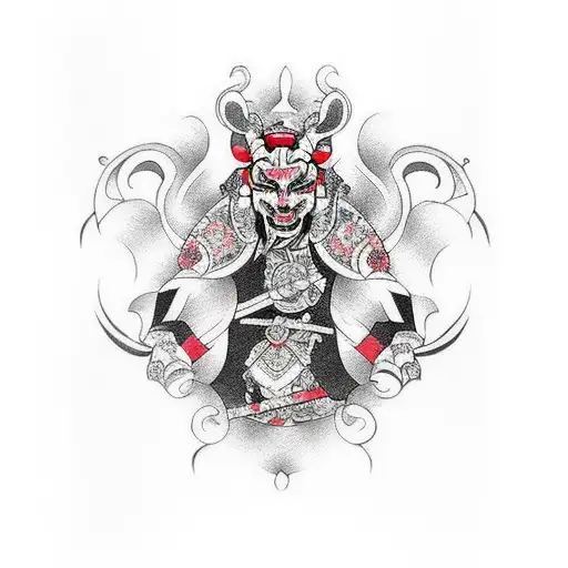 harlequin tattoo design idea