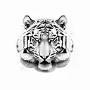 fierce tiger ripping through paper tattoo design idea