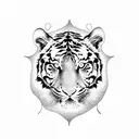 fierce tiger ripping through paper tattoo design idea