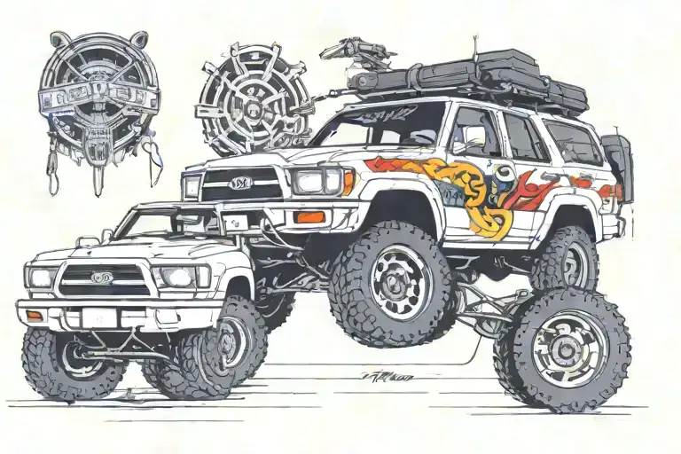1990 Toyota 4runner tattoo design idea
