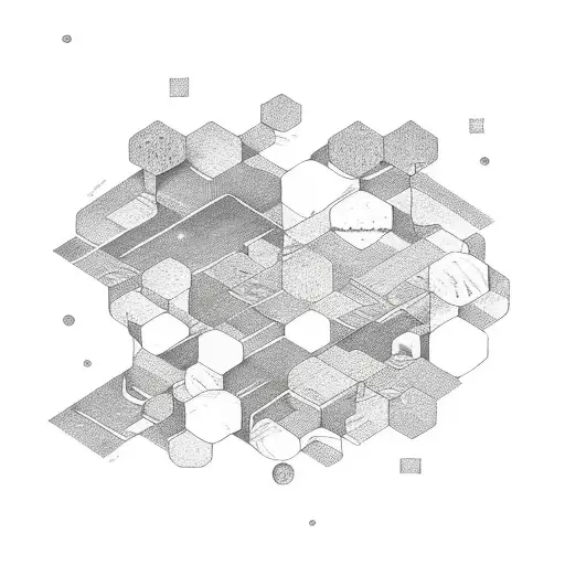 Joshua tree hexagons  tattoo design idea