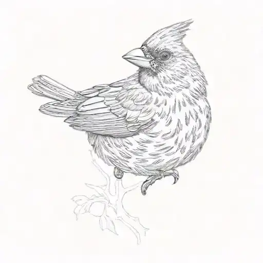 a red cardinal tattoo design idea