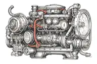 engine check engine light tattoo design idea