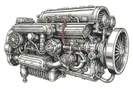 engine check engine light tattoo design idea