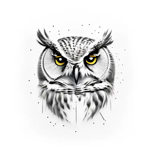 owl anvil hammer apple  tattoo design idea