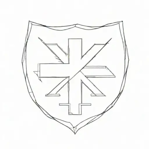 swiss flag  made from numbers 8193 tattoo design idea