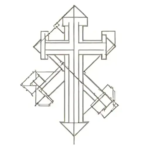 swiss cross made from numbers 8193 tattoo design idea