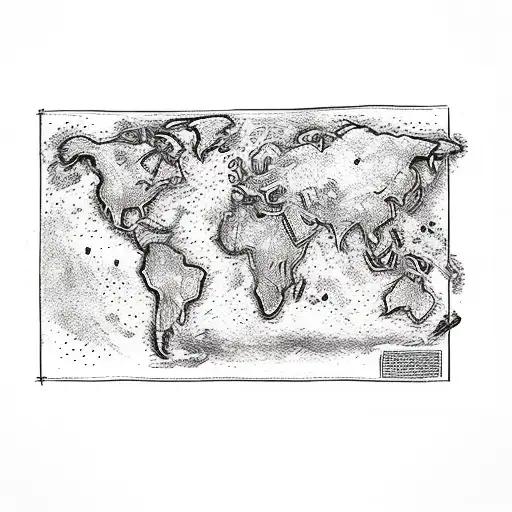 a world of warcraft map tattoo design idea