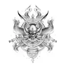 Burning viking ship tattoo design idea