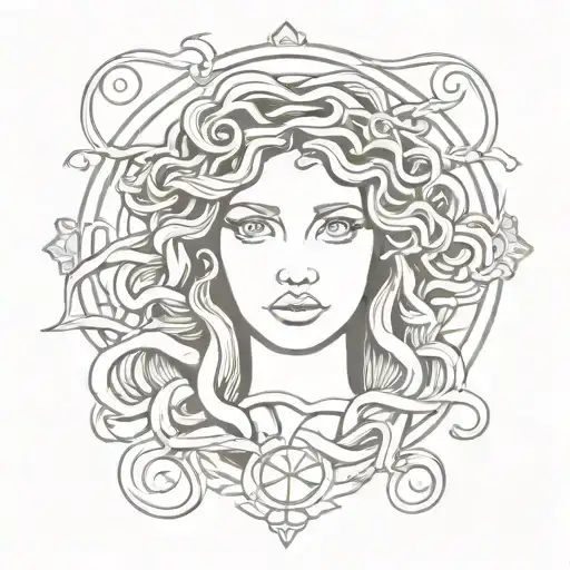 medusa tarot card tattoo design idea