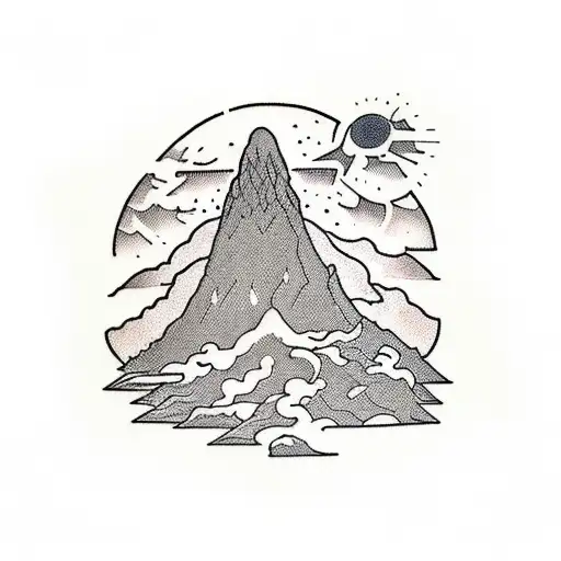 I want a tattoo of myself overlooking volcano mombacho after drinking San Pedro plant medicine, which also incorporate t tattoo design idea