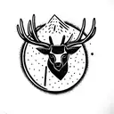 Freya godess, Elk, obsidian, fifth chakra, San Pedro cactus, Mombacho volcano, three of earth growth,  tattoo design idea