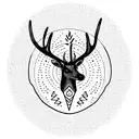 Goddess Freya, The Elk spirit animal, Volacno Mombacho, Three Of Earth Growth, San Pedro, Cactus Fifth Chakra symbol tattoo design idea